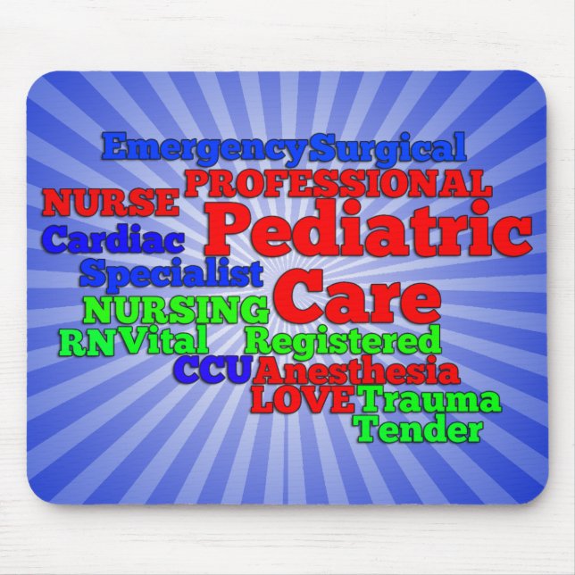 PÄDIATRISCHE PFLANZENKRANKENWÖRTER MOUSEPAD (Vorne)