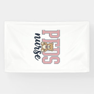 Pädiatrische Pflege Teddy Bär Vintage-Shirt-Design Banner