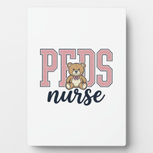 Pädiatrische Pflege Teddy Bär Vintage-Shirt-Design Fotoplatte