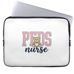 Pädiatrische Pflege Teddy Bär Vintage-Shirt-Design Laptopschutzhülle