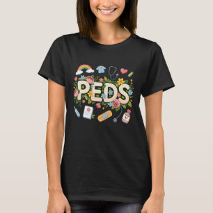 Pädiatrische Pflegekraft Retro Kinderkrankenschwes T-Shirt