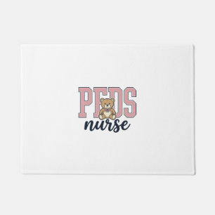 Pädiatrische Pflegekraft Teddybär Vintage-Shirt-De Fußmatte