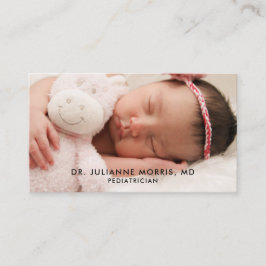 Pädiatrische Sleeping Baby Foto Business Card Visitenkarte