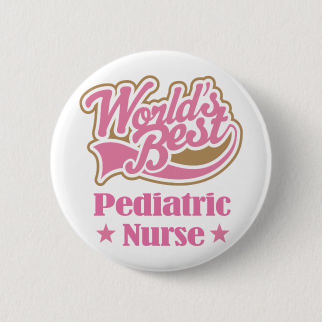 Pädiatrisches Krankenschwester-Geschenk (Welten am Button (Vorderseite)