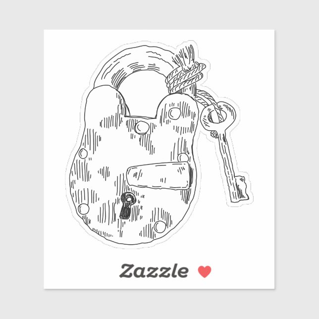 Padlock Aufkleber (Blatt)