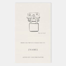 Padlock Ex Libris Bookplate -Library Label  Rechteckiger Aufkleber