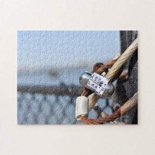 Padlocks Riverside Park Hudson River New York City Puzzle