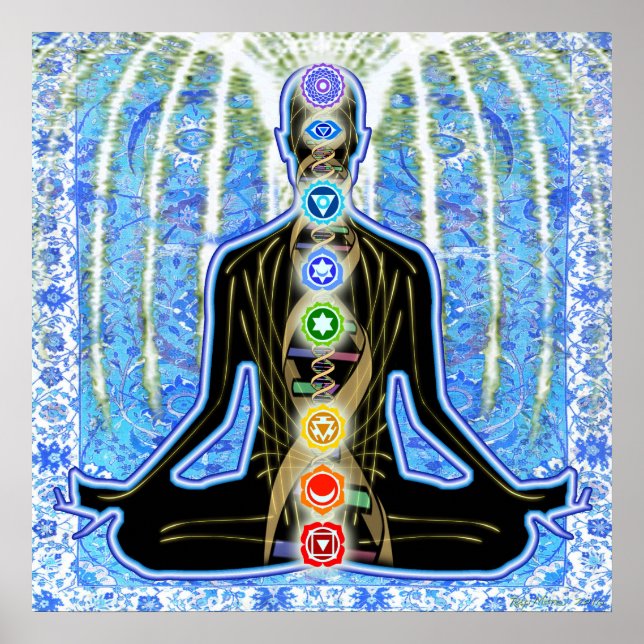 Padma Blue Arabesque Poster (Vorne)