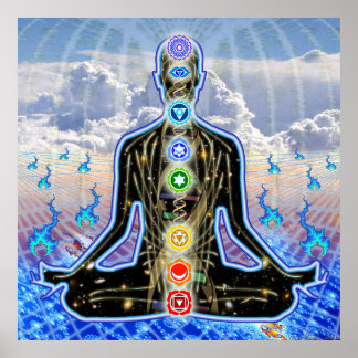 Padma Sky Fraktal Flames Poster