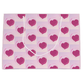 Padrão fofo de corações. große geschenktüte