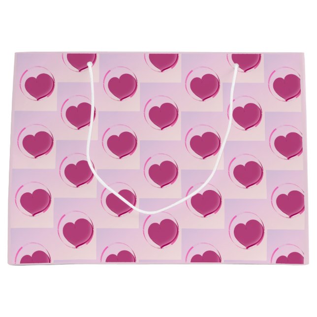 Padrão fofo de corações. große geschenktüte (Vorderseite)