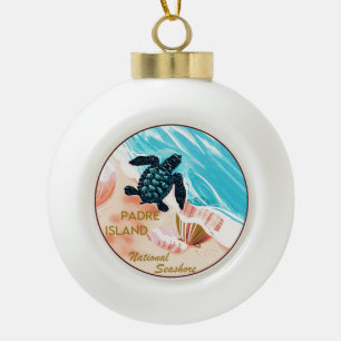 Padre Island National Seashore Keramik Kugel-Ornament