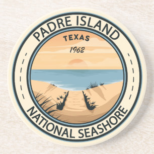 Padre Island National Seashore Texas Abzeichen Getränkeuntersetzer
