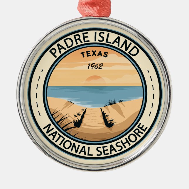 Padre Island National Seashore Texas Abzeichen Ornament Aus Metall (Vorne)