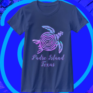 Padre Island Texas farbenfrohe Meeresschildkröte T-Shirt