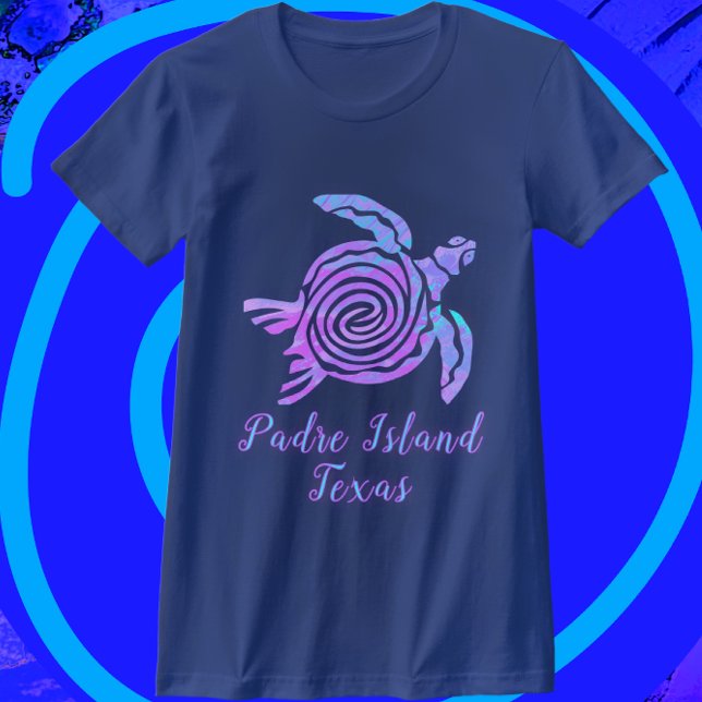 Padre Island Texas farbenfrohe Meeresschildkröte T-Shirt (Von Creator hochgeladen)