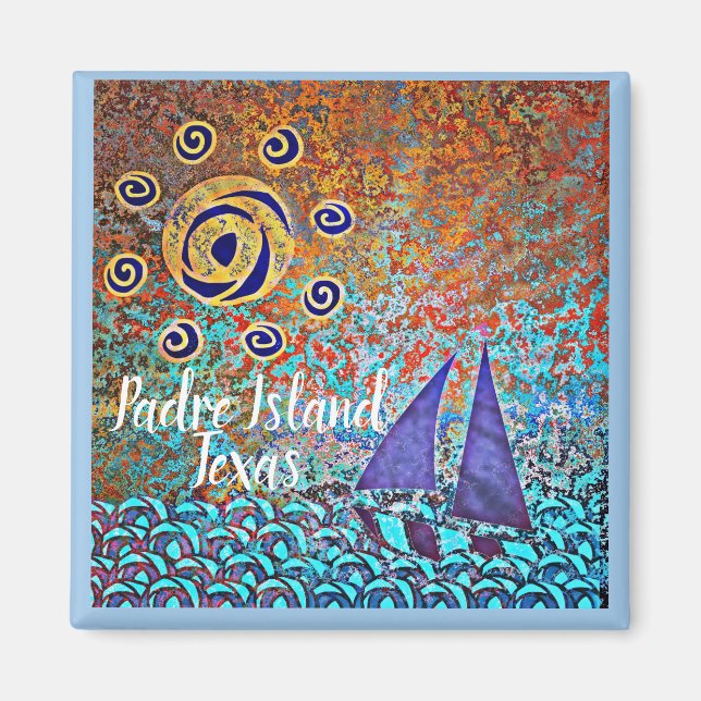 Padre Island TX Sail and Sun Magnet (Vorne)