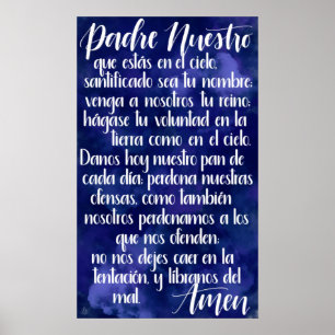 Padre Nuestro (Lord's Prayer in Spanisch) Poster