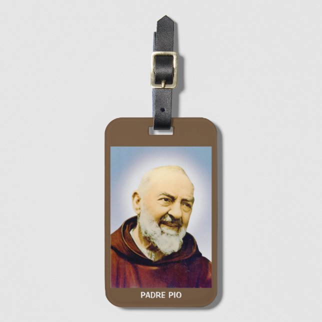 Padre Pio Gepäck Tage Gepäckanhänger (Vorderseite Vertikal)
