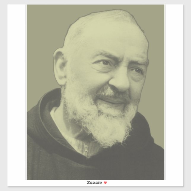 Padre Pio von Pietrelcina Aufkleber (Blatt)