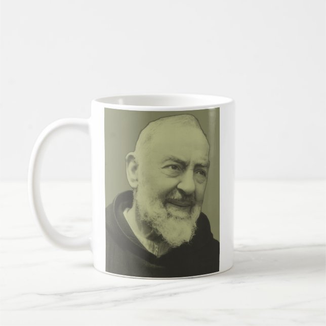 Padre Pio von Pietrelcina Kaffeetasse (Links)