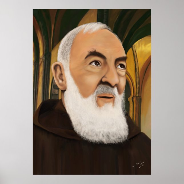 Padre Pio von Pietrelcina Poster (Vorne)