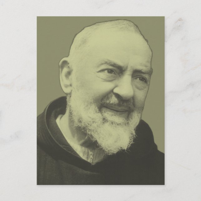 Padre Pio von Pietrelcina Postkarte (Vorderseite)
