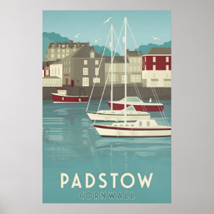 Padstow Cornwall Reiseplakat Poster