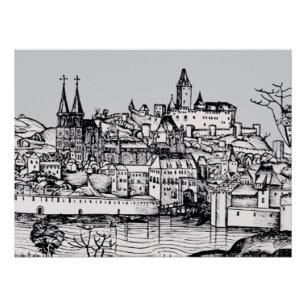 Padua mittelalterliche Stadt in Venetien, Nordital Poster