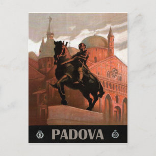 Padua, Stadt, Italien, Vintage-Reiseposter Postkarte