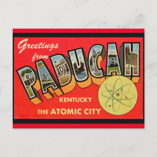Paducah Kentucky Atomic City Vintage Grußkarte Postkarte