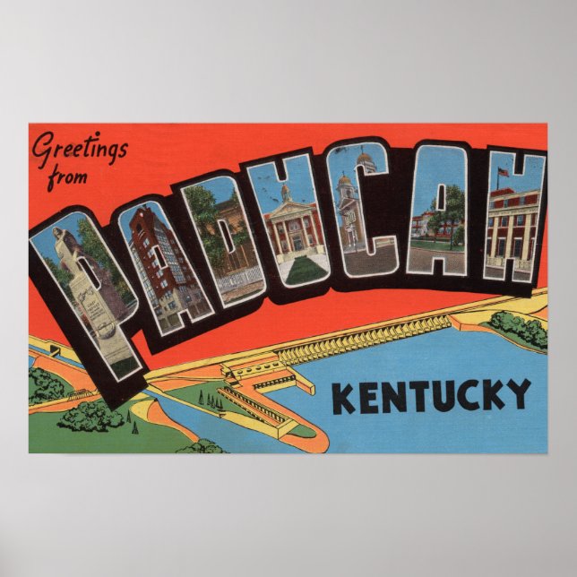 Paducah, Kentucky - Große Buchstabenszenen Poster (Vorne)