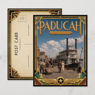 Paducah Kentucky Vintage Art Deco Golden Age Postkarte