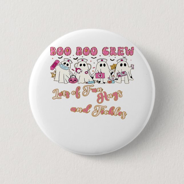 Paediactric Nurse Fun Halloween Design Essential T Button (Vorderseite)