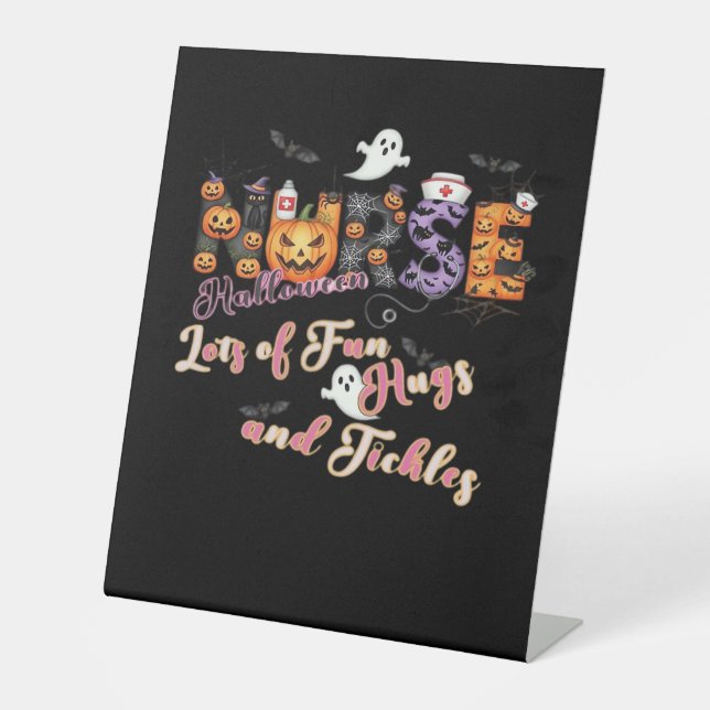 Paediactrics Nurse Fun Halloween Design Essential Sockelschild (Vorderseite)