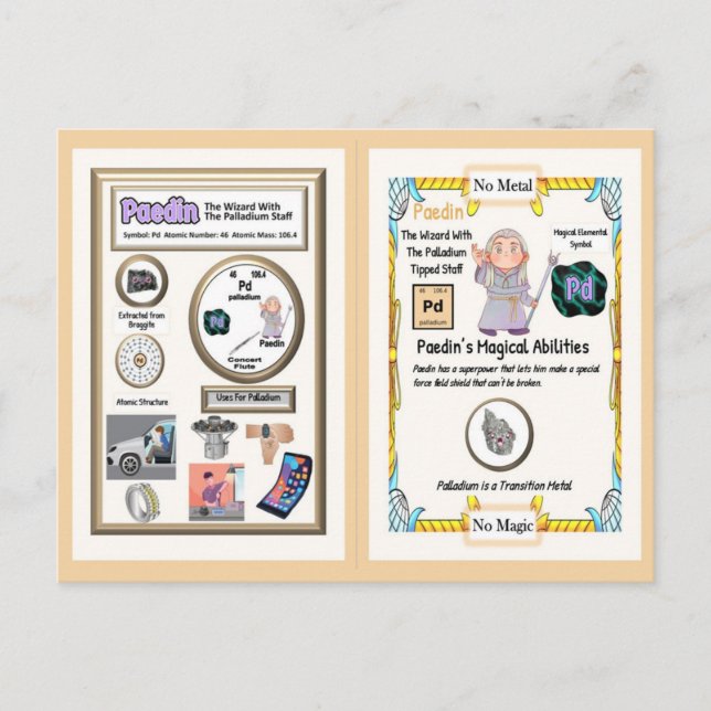 Paedin Wizard - Palladium Element Postkarte (Vorderseite)