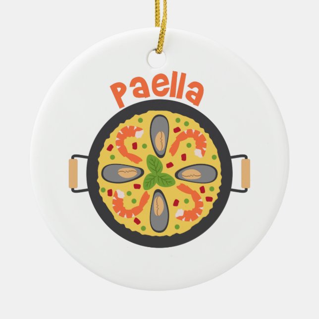 Paella Keramik Ornament (Vorne)