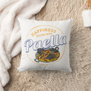 Paella Snack Vintage Spanien Paella Pfanne Souveni Kissen