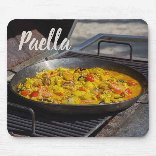 Paella wird auf einem Grillgeschenk für Koch gekoc Mousepad (Vorne)