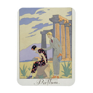 Paestum, 1924 (pochoir Druck) Magnet