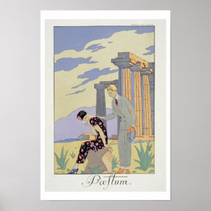 Paestum, 1924 (pochoir print) poster
