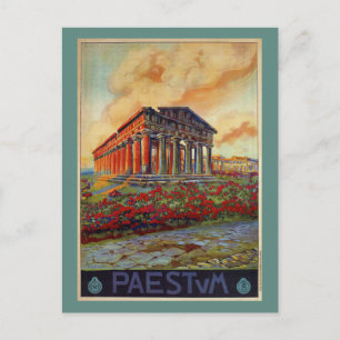 Paestum altgriechischer Tempel Italienische Reise  Postkarte