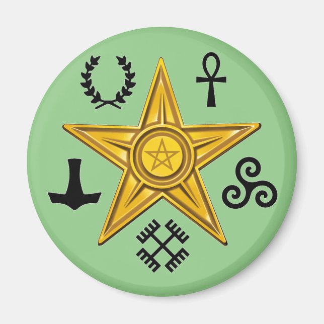 Pagan Barnstar Symbol Magnet (Vorne)
