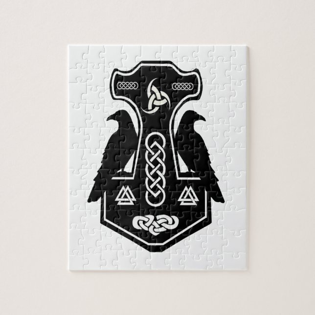 Pagan Celtic Norse Thors Hammer Puzzle (Vertikal)
