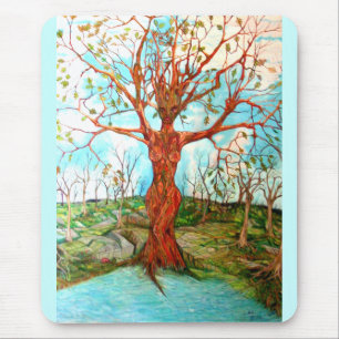 Pagan Dryad Tree Goddess Wiccan Art Mousepad