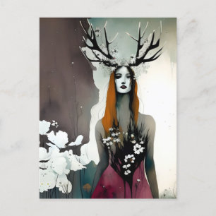 Pagan Elen der Weisen Blume Postkarte