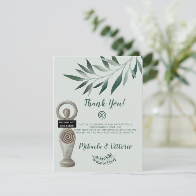 Pagan Goddess Baby Dusche Danke Karte (Stehend Vorderseite)