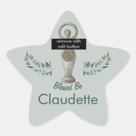 Pagan Goddess Personalisiert Stern-Aufkleber