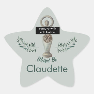 Pagan Goddess Personalisiert Stern-Aufkleber