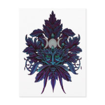 Pagan Green Man Triple Moon Wiccan